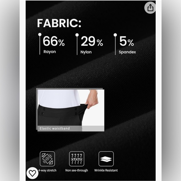 Willit women’s capri pants dress yoga capri stretch business work casual capris - Picture 4 of 6